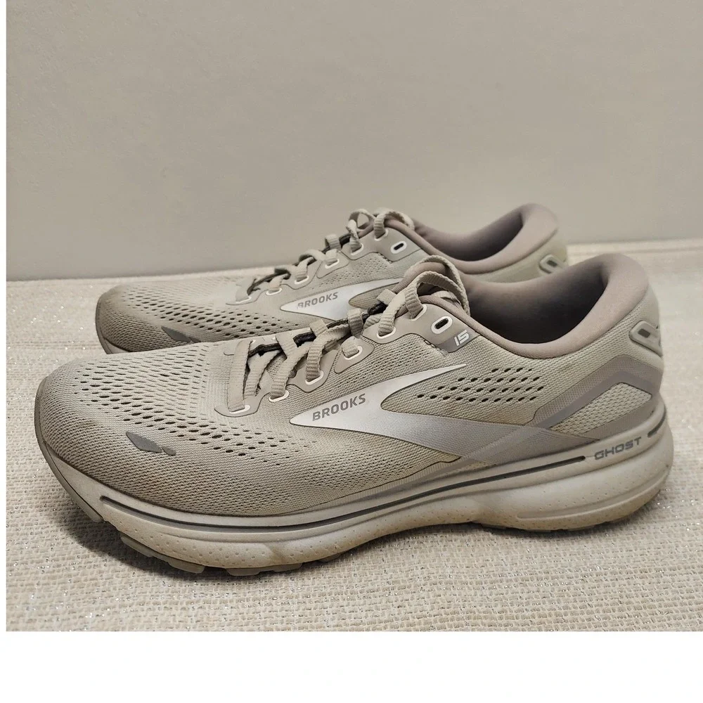 Brooks Ghost 15 Womens Running Shoes 9 Wide D Oyster Yucca 1203801D112